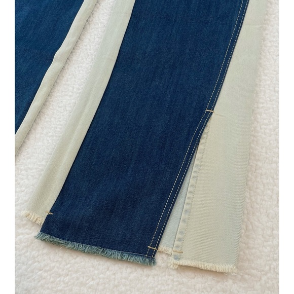 (NWT) CÉDELAR • Reyi Two-Tone Colorblock High Waisted Flare Jeans - Picture 9 of 16